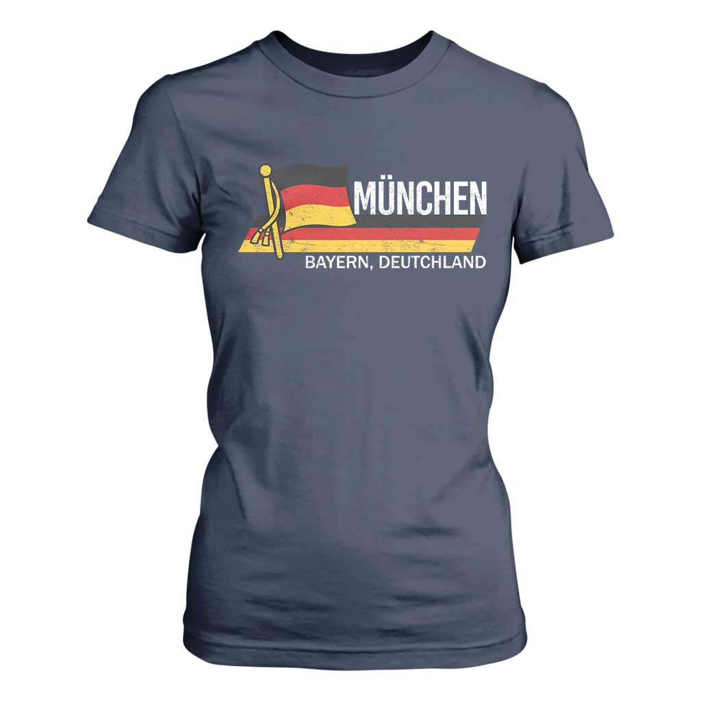 Munchen Bayern German Heritage Pride Germany Flag T Shirt For Women TS11 Navy Print Your Wear