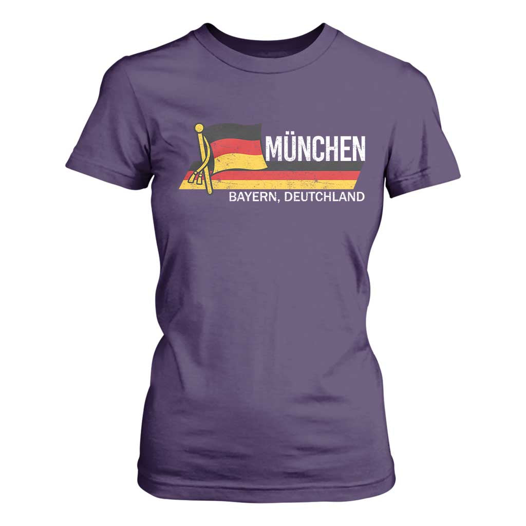 Munchen Bayern German Heritage Pride Germany Flag T Shirt For Women TS11 Purple Print Your Wear