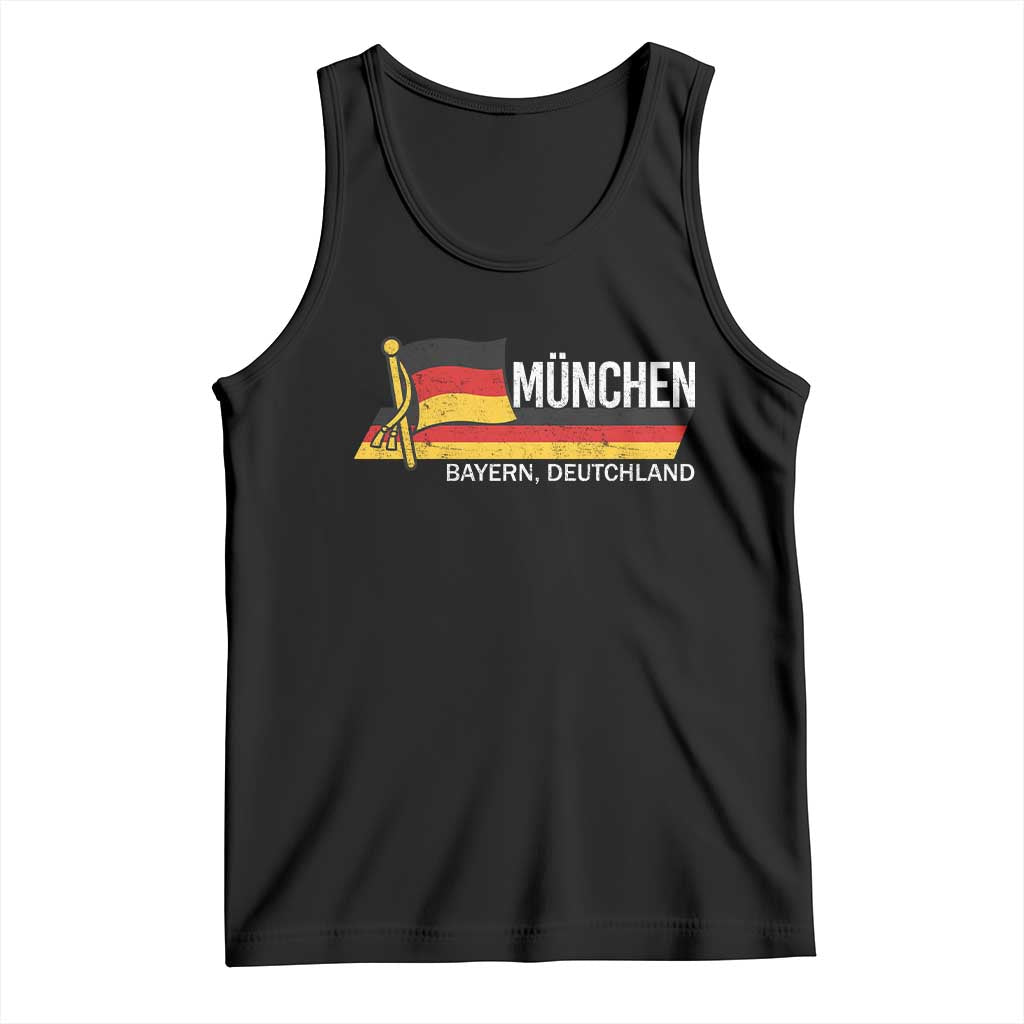 Munchen Bayern German Heritage Pride Germany Flag Tank Top TS11 Black Print Your Wear