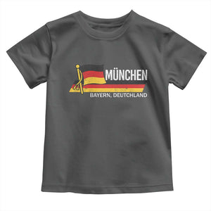 Munchen Bayern German Heritage Pride Germany Flag Toddler T Shirt TS11 Dark Heather Print Your Wear