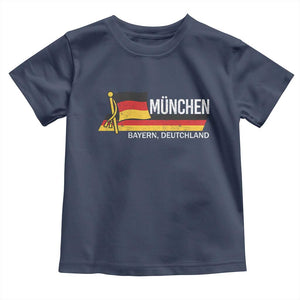 Munchen Bayern German Heritage Pride Germany Flag Toddler T Shirt TS11 Navy Print Your Wear