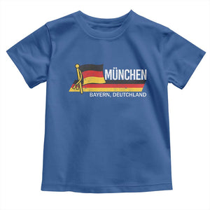 Munchen Bayern German Heritage Pride Germany Flag Toddler T Shirt TS11 Royal Blue Print Your Wear