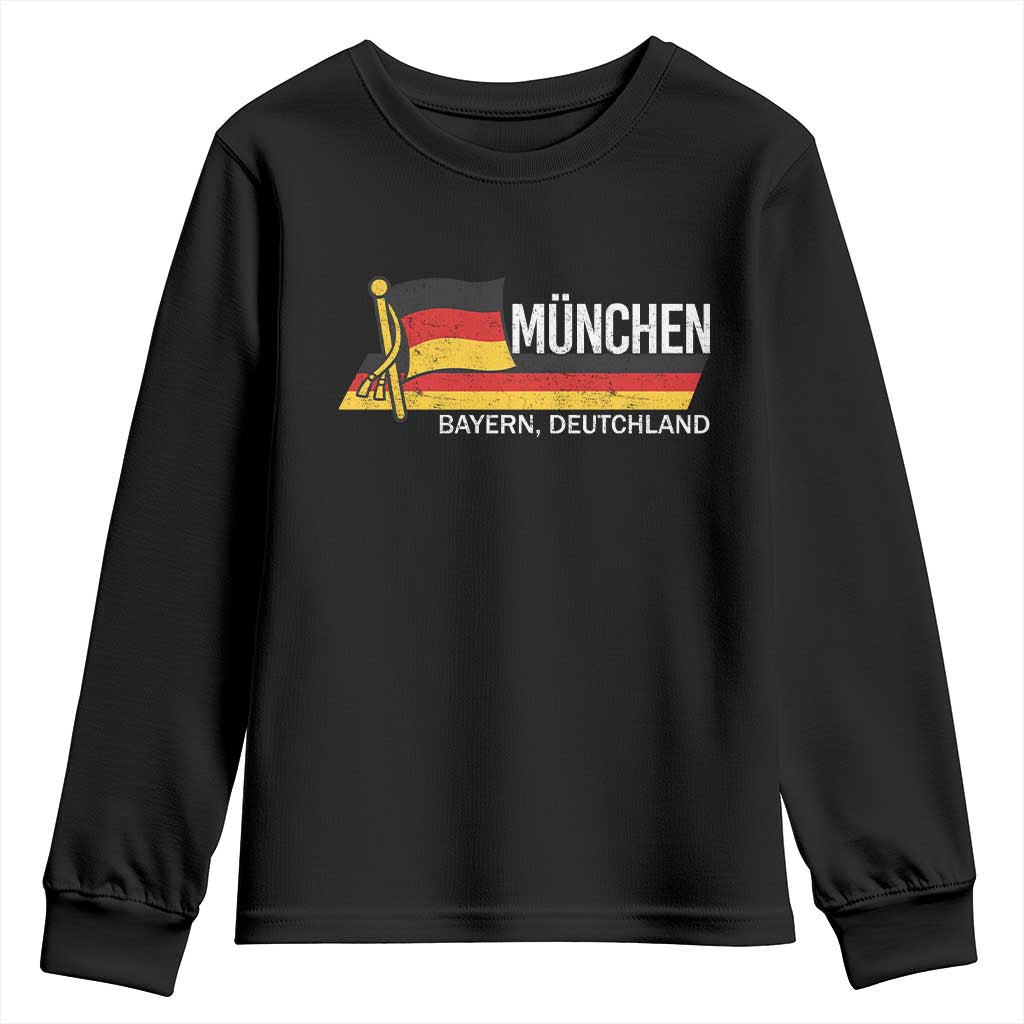 Munchen Bayern German Heritage Pride Germany Flag Youth Sweatshirt TS11 Black Print Your Wear