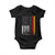 Patriotic Vintage German American Flag Baby Onesie Germany Heritage Pride TS11 Black Print Your Wear