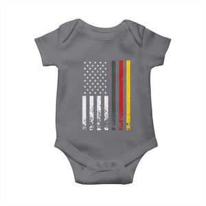 Patriotic Vintage German American Flag Baby Onesie Germany Heritage Pride TS11 Charcoal Print Your Wear