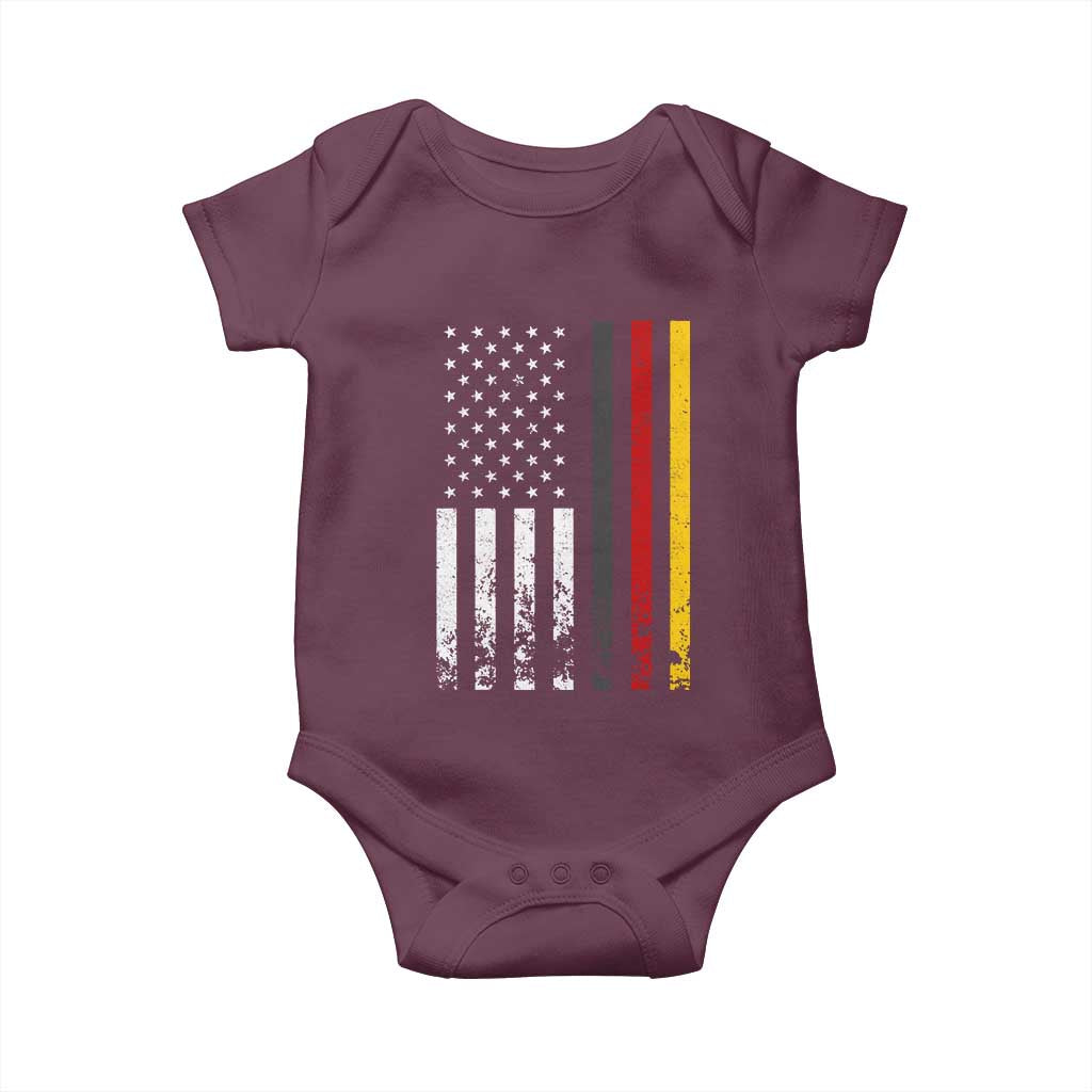 Patriotic Vintage German American Flag Baby Onesie Germany Heritage Pride TS11 Maroon Print Your Wear