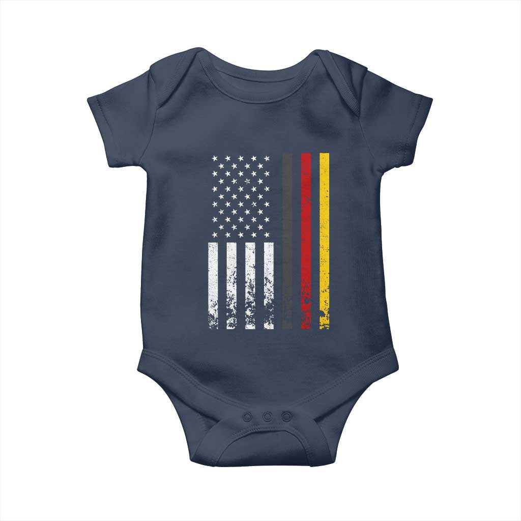 Patriotic Vintage German American Flag Baby Onesie Germany Heritage Pride TS11 Navy Print Your Wear