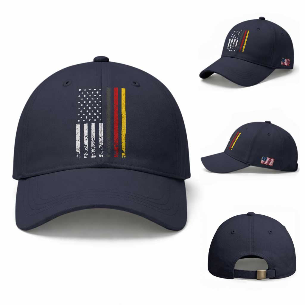 Patriotic Vintage German American Flag Baseball Cap Germany Heritage Pride TS11 Baseball Cap Universal Fit Navy Print Your Wear