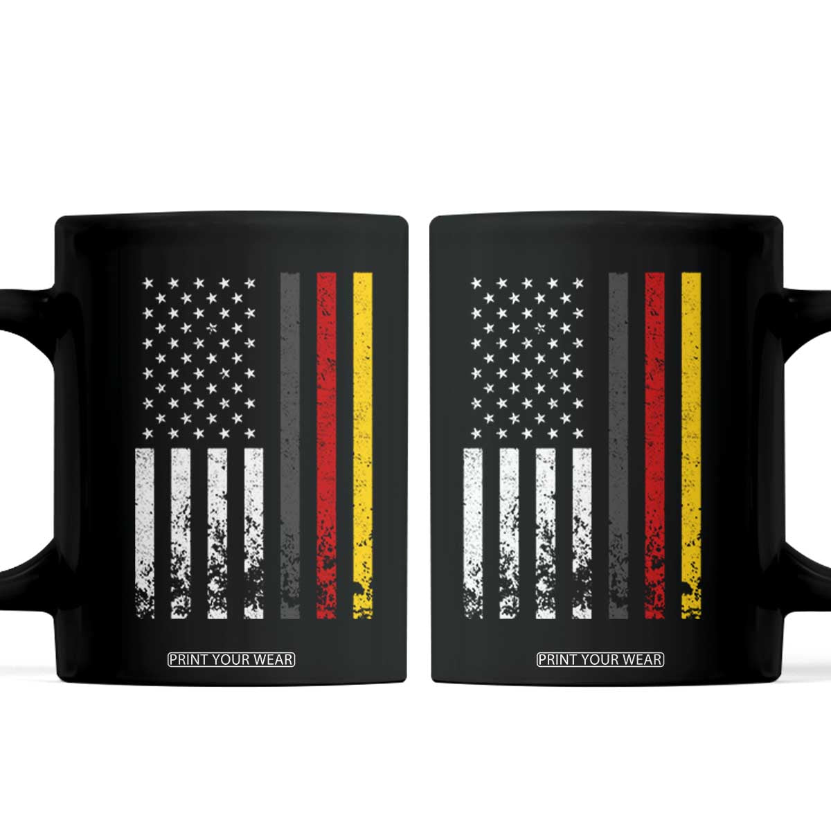 Patriotic Vintage German American Flag Coffee Mug Germany Heritage Pride TS11 Black Print Your Wear