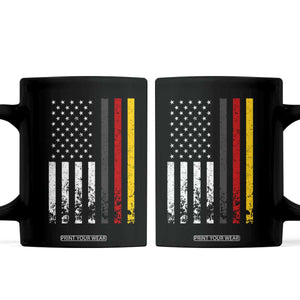 Patriotic Vintage German American Flag Coffee Mug Germany Heritage Pride TS11 Black Print Your Wear