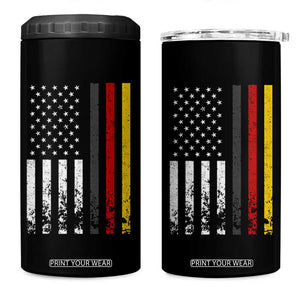 Patriotic Vintage German American Flag 4 in 1 Can Cooler Tumbler Germany Heritage Pride TS11 One Size: 16 oz Black Print Your Wear