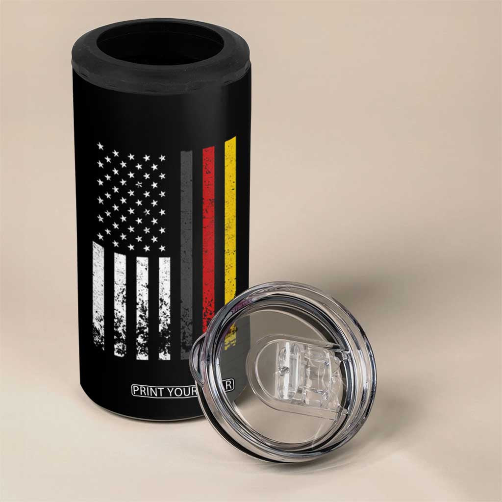Patriotic Vintage German American Flag 4 in 1 Can Cooler Tumbler Germany Heritage Pride TS11 Print Your Wear