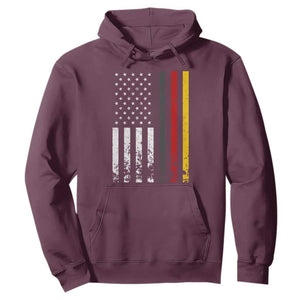 Patriotic Vintage German American Flag Hoodie Germany Heritage Pride TS11 Maroon Print Your Wear