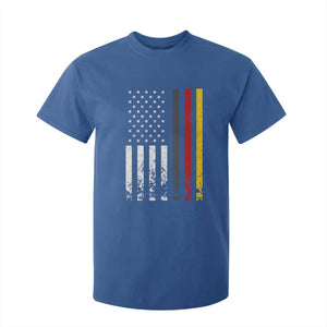 Patriotic Vintage German American Flag T Shirt For Kid Germany Heritage Pride TS11 Royal Blue Print Your Wear