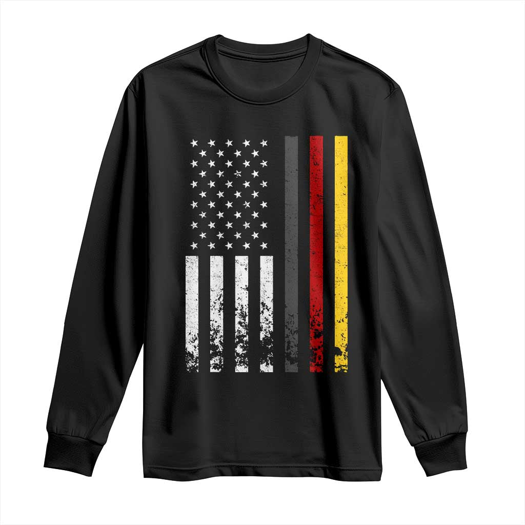 Patriotic Vintage German American Flag Long Sleeve Shirt Germany Heritage Pride TS11 Black Print Your Wear