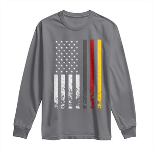 Patriotic Vintage German American Flag Long Sleeve Shirt Germany Heritage Pride TS11 Charcoal Print Your Wear