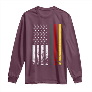 Patriotic Vintage German American Flag Long Sleeve Shirt Germany Heritage Pride TS11 Maroon Print Your Wear
