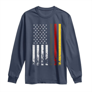 Patriotic Vintage German American Flag Long Sleeve Shirt Germany Heritage Pride TS11 Navy Print Your Wear