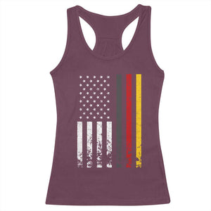 Patriotic Vintage German American Flag Racerback Tank Top Germany Heritage Pride TS11 Maroon Print Your Wear