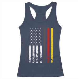 Patriotic Vintage German American Flag Racerback Tank Top Germany Heritage Pride TS11 Navy Print Your Wear