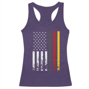 Patriotic Vintage German American Flag Racerback Tank Top Germany Heritage Pride TS11 Purple Print Your Wear