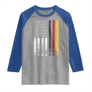 Patriotic Vintage German American Flag Raglan Shirt Germany Heritage Pride TS11 Sport Gray Royal Print Your Wear