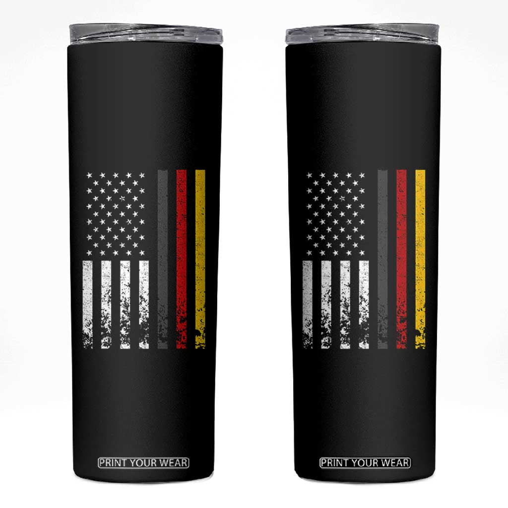 Patriotic Vintage German American Flag Skinny Tumbler Germany Heritage Pride TS11 Black Print Your Wear