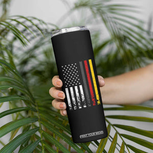 Patriotic Vintage German American Flag Skinny Tumbler Germany Heritage Pride TS11 Print Your Wear
