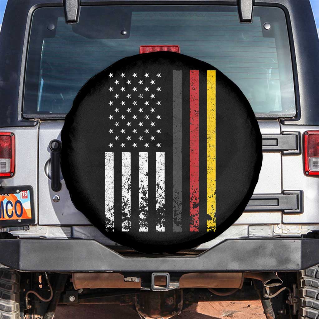 Patriotic Vintage German American Flag Spare Tire Cover Germany Heritage Pride TS11 No hole Black Print Your Wear