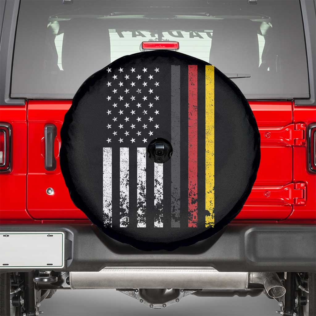 Patriotic Vintage German American Flag Spare Tire Cover Germany Heritage Pride TS11 Black Print Your Wear