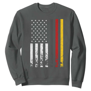 Patriotic Vintage German American Flag Sweatshirt Germany Heritage Pride TS11 Dark Heather Print Your Wear