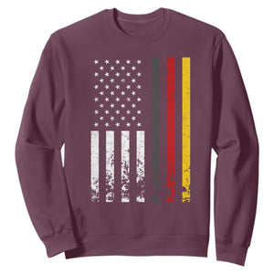 Patriotic Vintage German American Flag Sweatshirt Germany Heritage Pride TS11 Maroon Print Your Wear