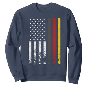 Patriotic Vintage German American Flag Sweatshirt Germany Heritage Pride TS11 Navy Print Your Wear