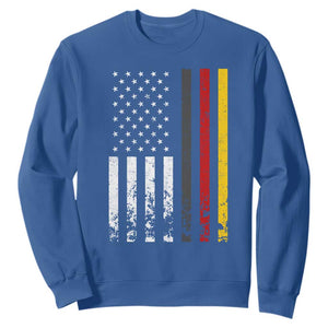 Patriotic Vintage German American Flag Sweatshirt Germany Heritage Pride TS11 Royal Blue Print Your Wear