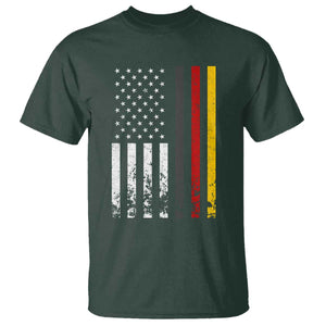 Patriotic Vintage German American Flag T Shirt Germany Heritage Pride TS11 Dark Forest Green Print Your Wear