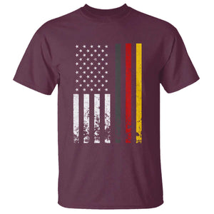 Patriotic Vintage German American Flag T Shirt Germany Heritage Pride TS11 Maroon Print Your Wear