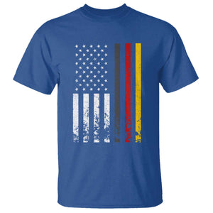 Patriotic Vintage German American Flag T Shirt Germany Heritage Pride TS11 Royal Blue Print Your Wear