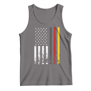 Patriotic Vintage German American Flag Tank Top Germany Heritage Pride TS11 Deep Heather Print Your Wear