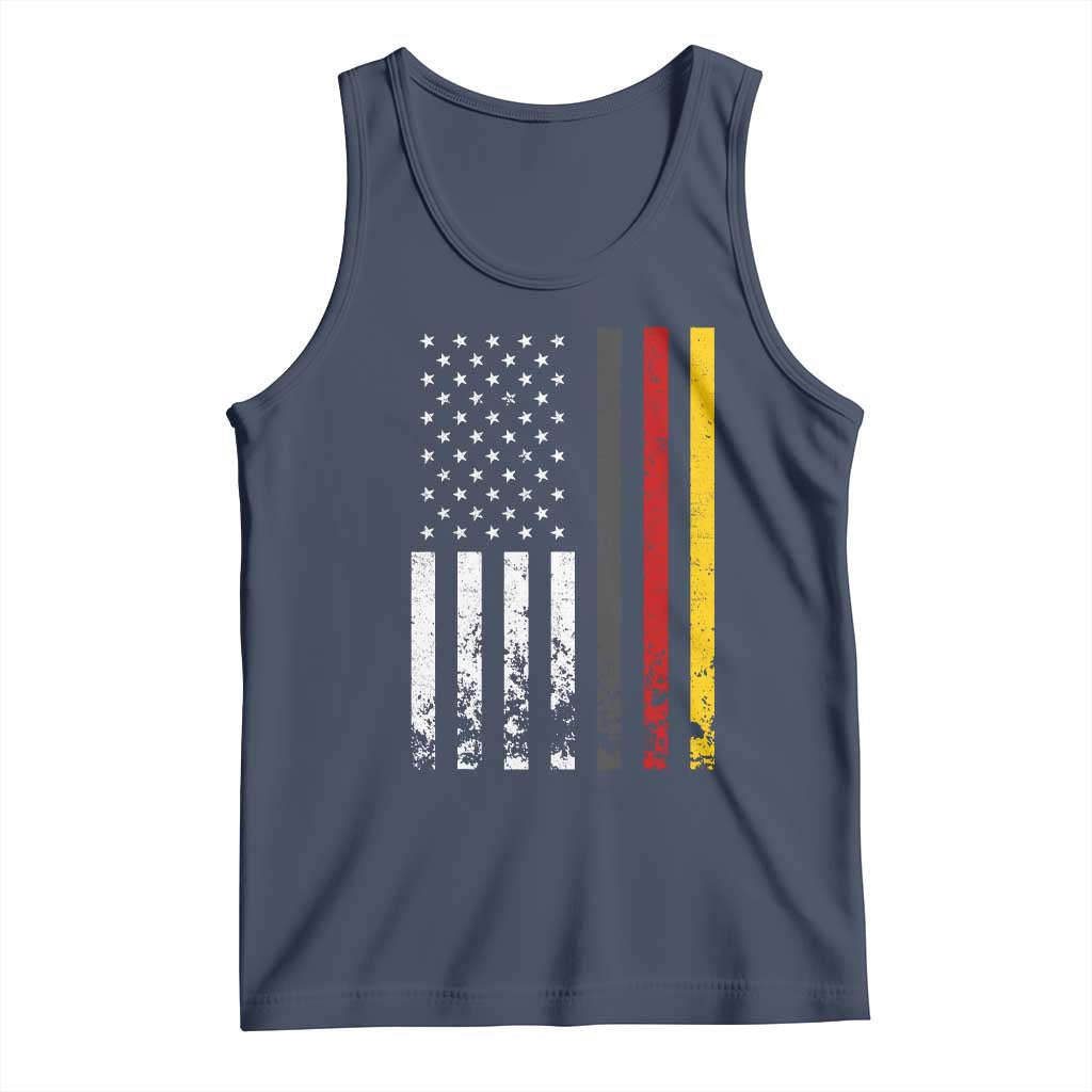 Patriotic Vintage German American Flag Tank Top Germany Heritage Pride TS11 Navy Print Your Wear