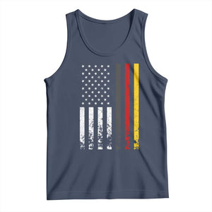 Patriotic Vintage German American Flag Tank Top Germany Heritage Pride TS11 Navy Print Your Wear