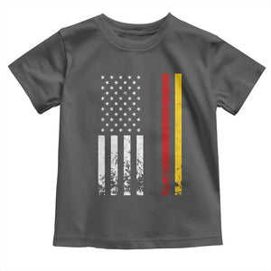 Patriotic Vintage German American Flag Toddler T Shirt Germany Heritage Pride TS11 Dark Heather Print Your Wear