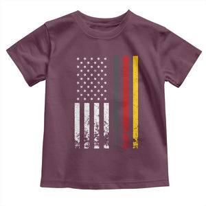 Patriotic Vintage German American Flag Toddler T Shirt Germany Heritage Pride TS11 Maroon Print Your Wear