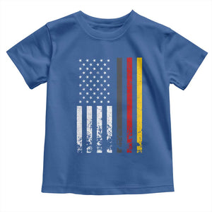 Patriotic Vintage German American Flag Toddler T Shirt Germany Heritage Pride TS11 Royal Blue Print Your Wear