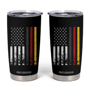 Patriotic Vintage German American Flag Tumbler Cup Germany Heritage Pride TS11 Black Print Your Wear