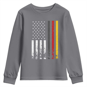 Patriotic Vintage German American Flag Youth Sweatshirt Germany Heritage Pride TS11 Charcoal Print Your Wear