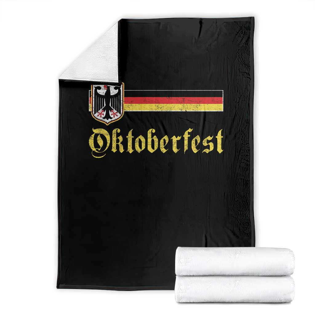Oktoberfest German Drinking Festival Throw Blanket Bundesadler Coat of Arms TS11 Black Print Your Wear