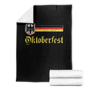 Oktoberfest German Drinking Festival Throw Blanket Bundesadler Coat of Arms TS11 Black Print Your Wear