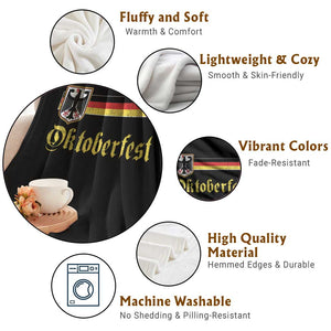 Oktoberfest German Drinking Festival Throw Blanket Bundesadler Coat of Arms TS11 Print Your Wear
