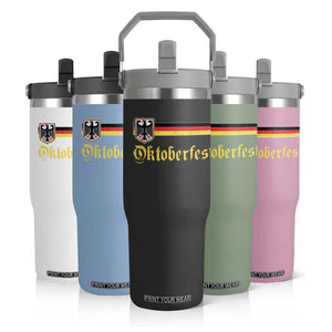 Oktoberfest German Drinking Festival Flip Straw Tumbler Bundesadler Coat of Arms TS11 Print Your Wear