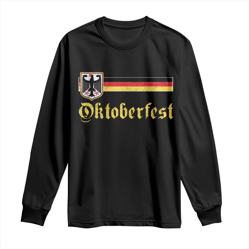 Oktoberfest German Drinking Festival Long Sleeve Shirt Bundesadler Coat of Arms TS11 Black Print Your Wear